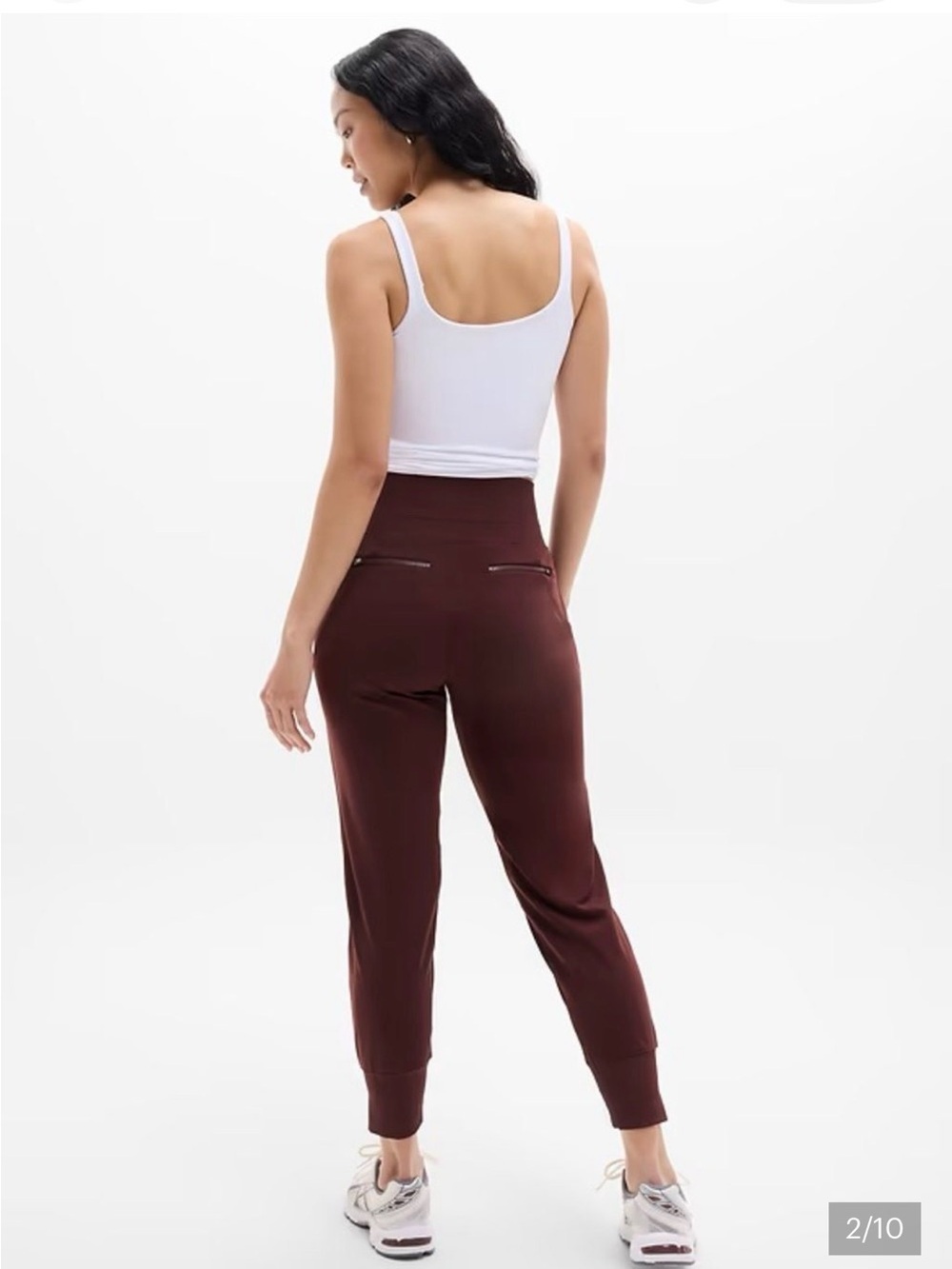 Athleta Venice Joggers XL Garnet Stretch High-Rise - Picture 2 of 6